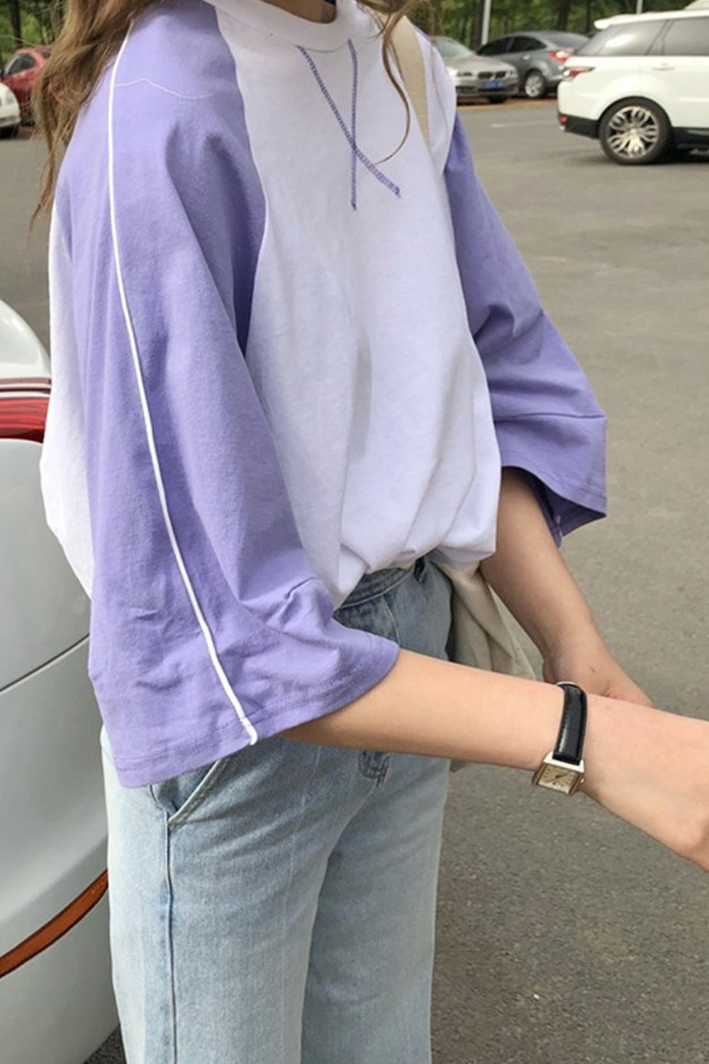 Coloful Style Half Sleeve Loose Shirt