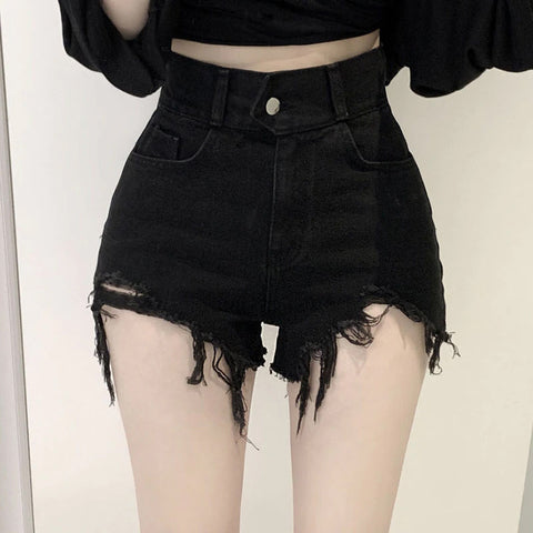 High Waist Ripped Sexy Shorts Jeans