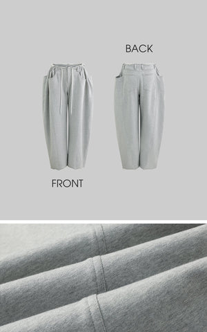 Drawstring Casual Wide-Leg Sweatpants