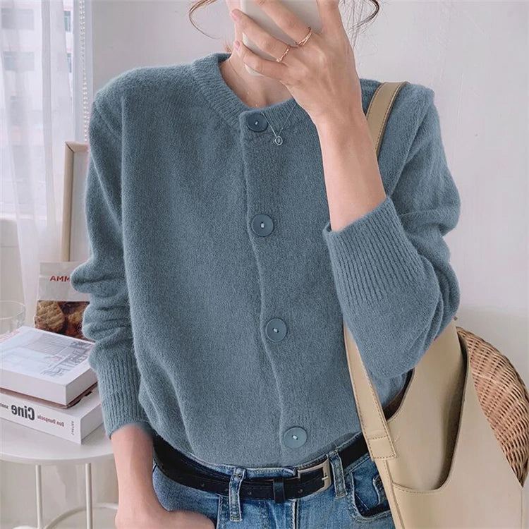 Knitted Button Cardigan Sweater