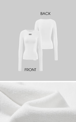 Barcode Fitted Long Sleeve Tee