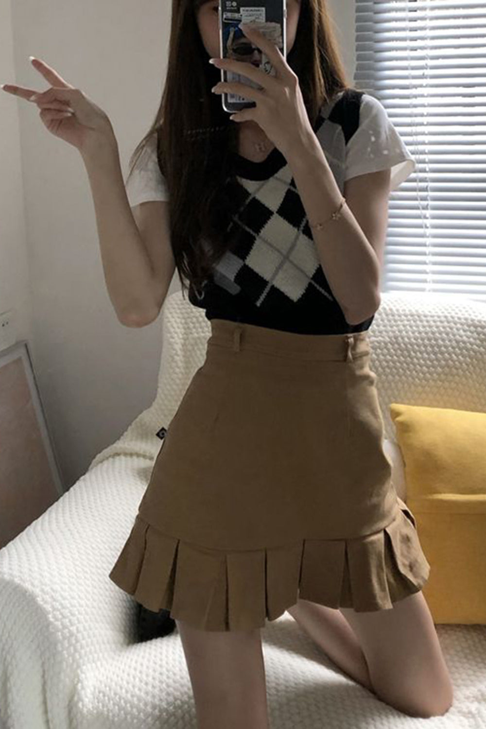 High Waist Sexy Mini Pleated Skirts