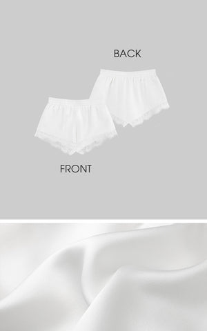 Silk Lace-Trim Cami & Shorts Set