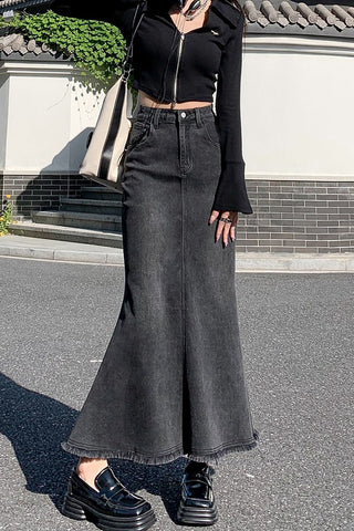 Cute Mermaid Style Long Skirts Jeans