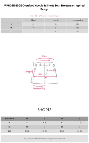 Oversized Hoodie & Shorts Set - Streetwear-Inspired Design