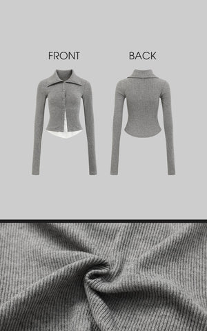 High Neck Layered Effect Long-Sleeve Top