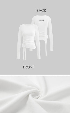 Long-Sleeve T-Shirt Tied-Waist Corset Set