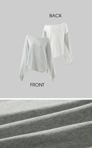 Asymmetric Cut Raw Edge Sweatshirt