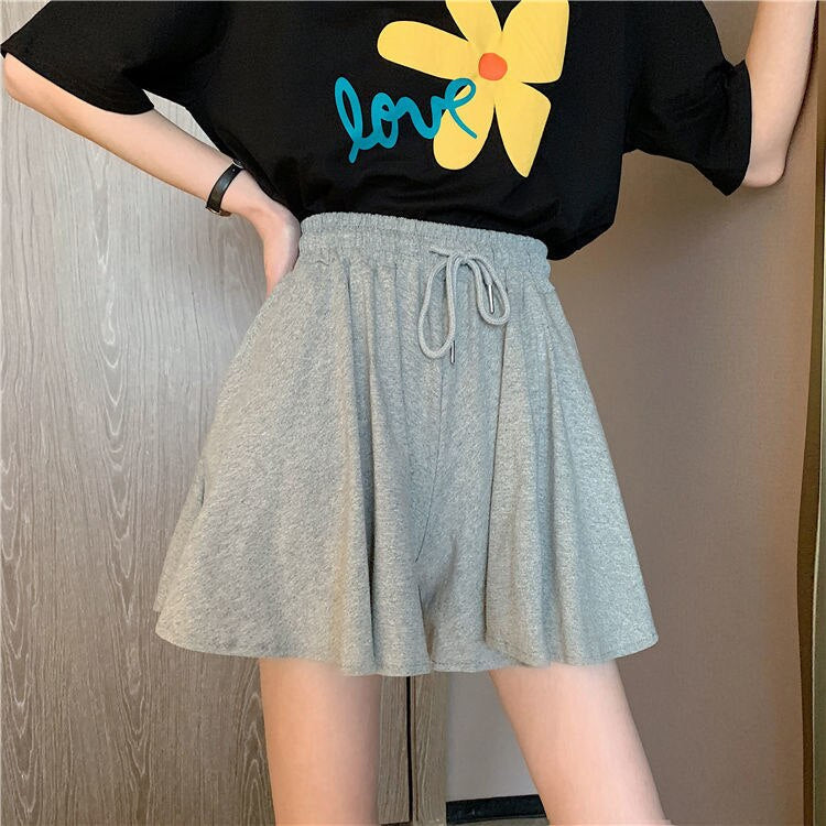 Lässige Retro-Shorts mit weitem Bein 