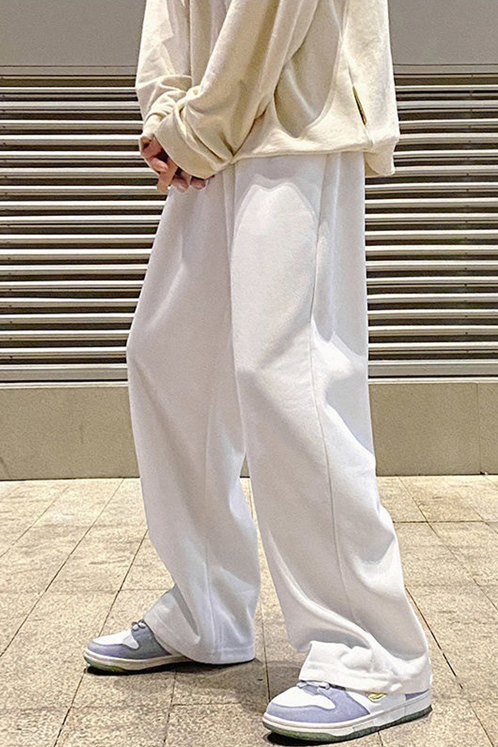 Loose Solid Color Straight Men Sweatpants