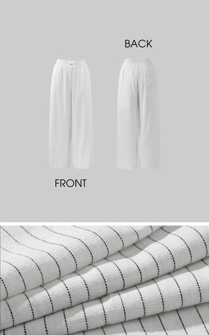 Striped Wide-Leg Pants