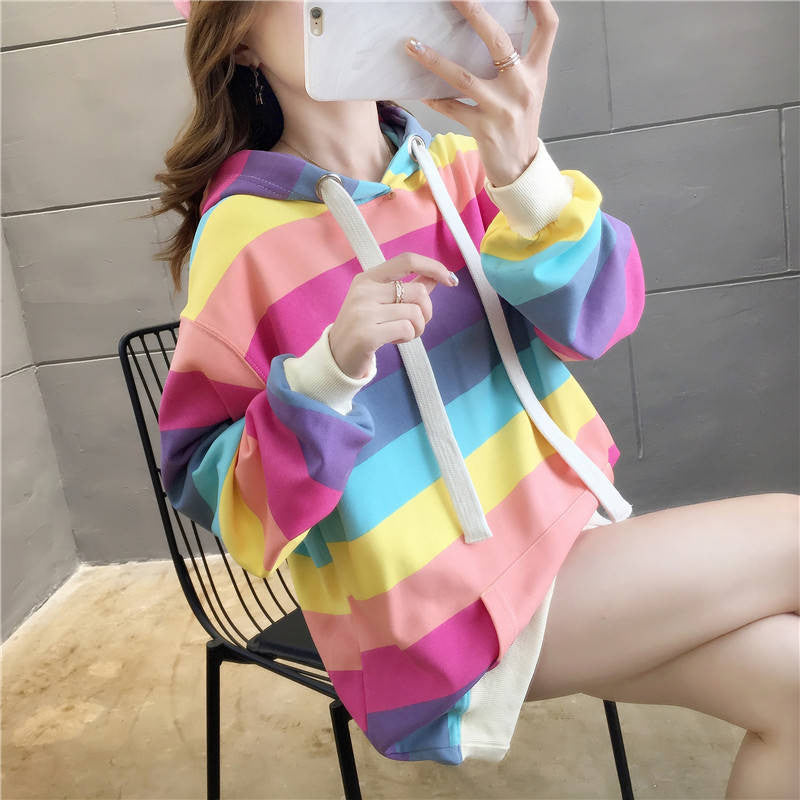 Cute Pastel Rainbow Colors Hoodie