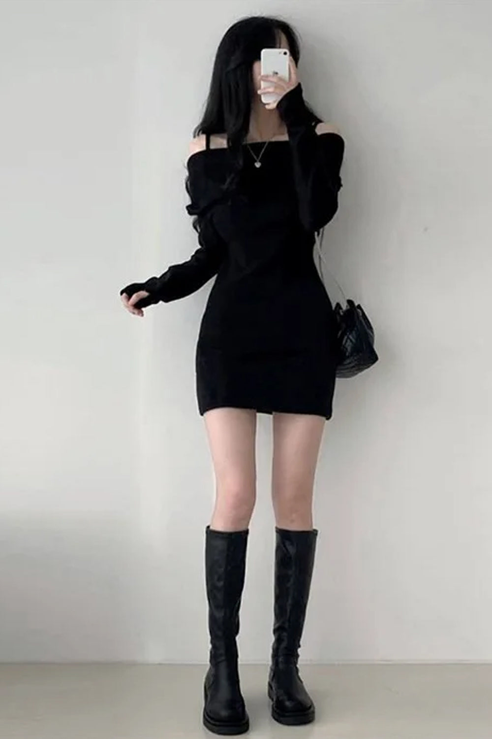 Sexy Slim Off Shoulder Knitted Dress