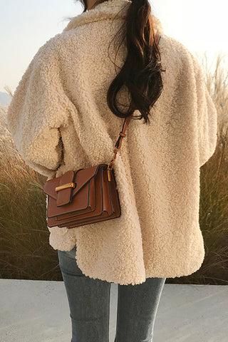 Loose Faux Fur Fluffy Coat Jacket