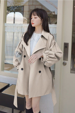 Loose Solid Colors Windbreaker Coat Jacket