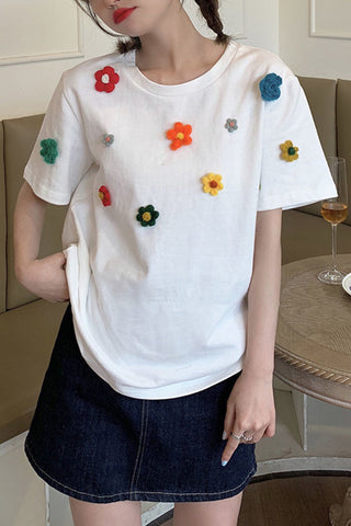 3D Flowers Pattern Casual Lovely Shirt