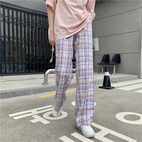 Pastel Color Loose Wide Leg Pants