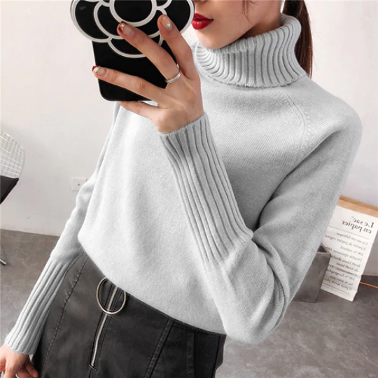 Cashmere Turtleneck Knitted Sweater