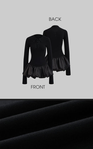 Puff Hem Dress