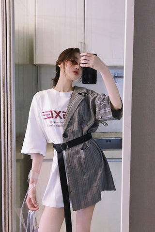Two Style Stitching Retro Dress