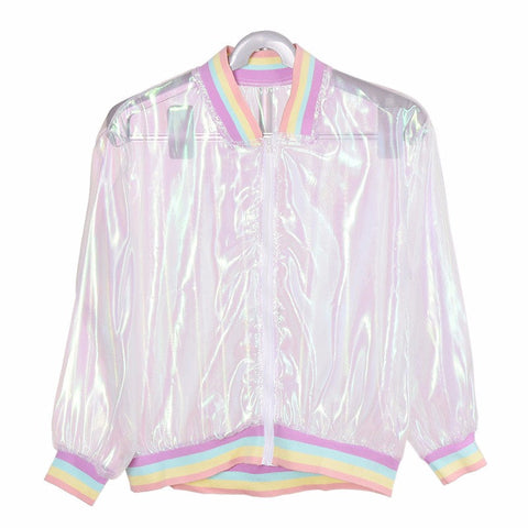 Transparent Jacket Laser Rainbow Symphony Hologram