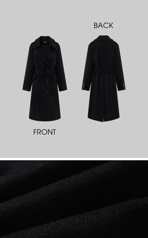 Double Breasted Wool Coat with Belt