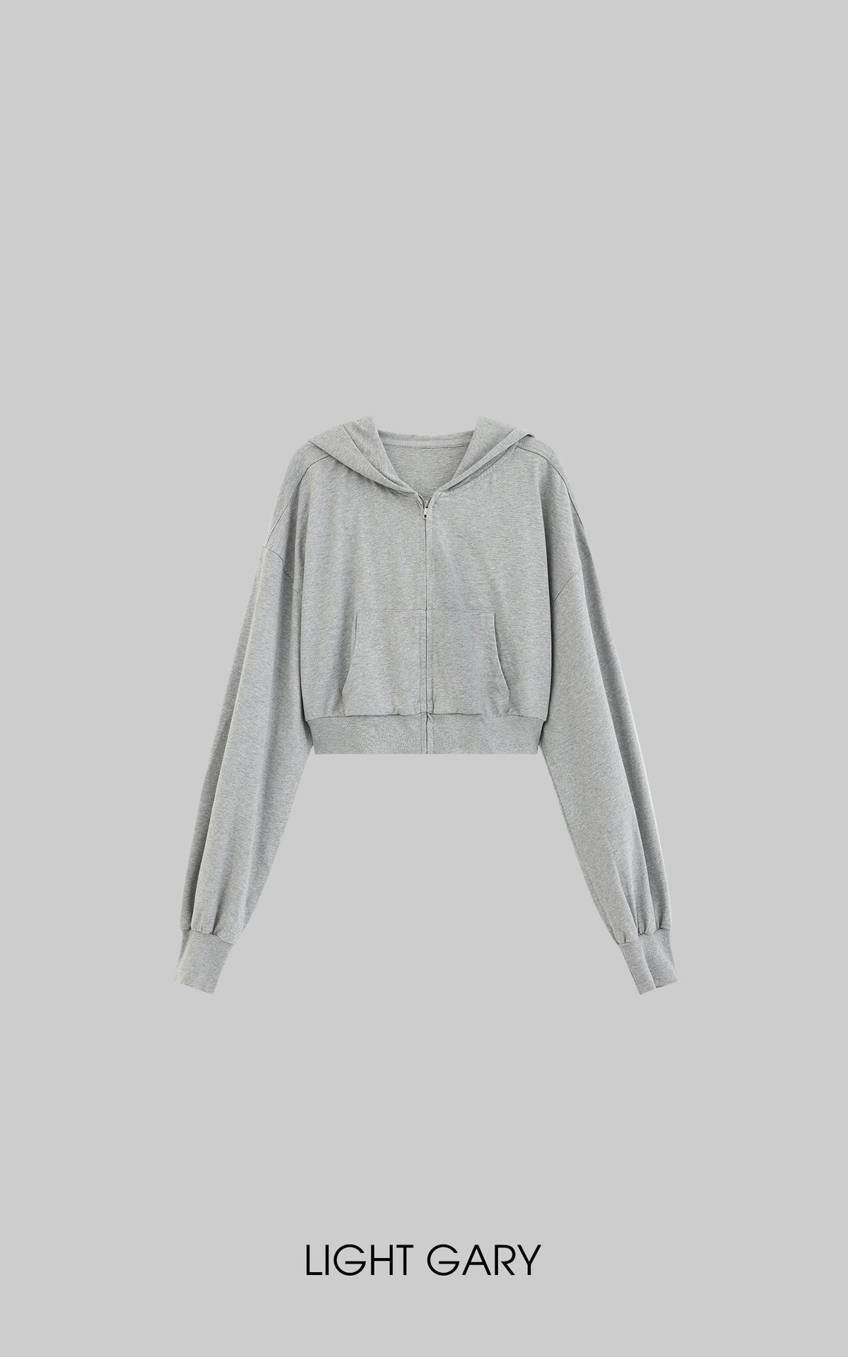 Oversized Hooded Zip-Up Sweatshirt