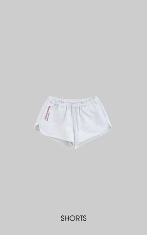 Retro Lettering Print Hoodie + High-Waisted Shorts Set