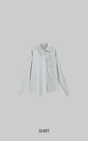 Oversized Shirt Jacket + Layered Shorts Set