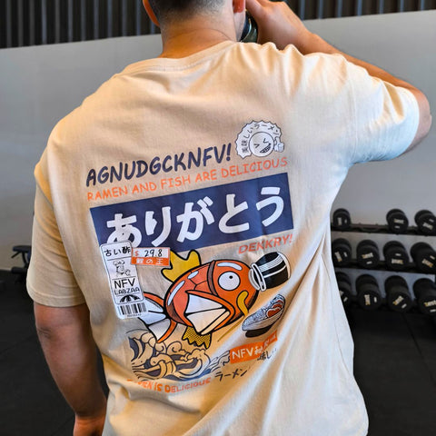 Camiseta de calle Magikarp Ramen y Pescado