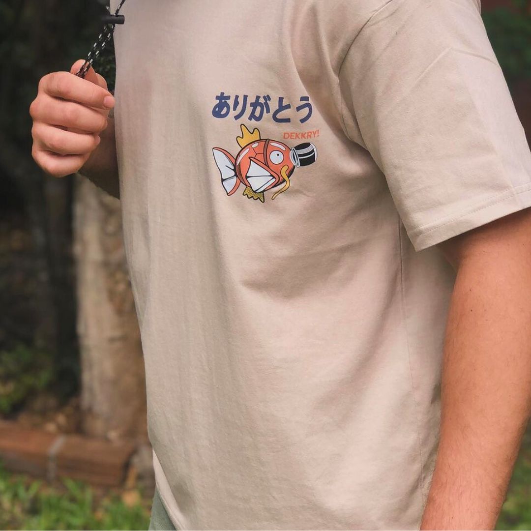 Camiseta de calle Magikarp Ramen y Pescado