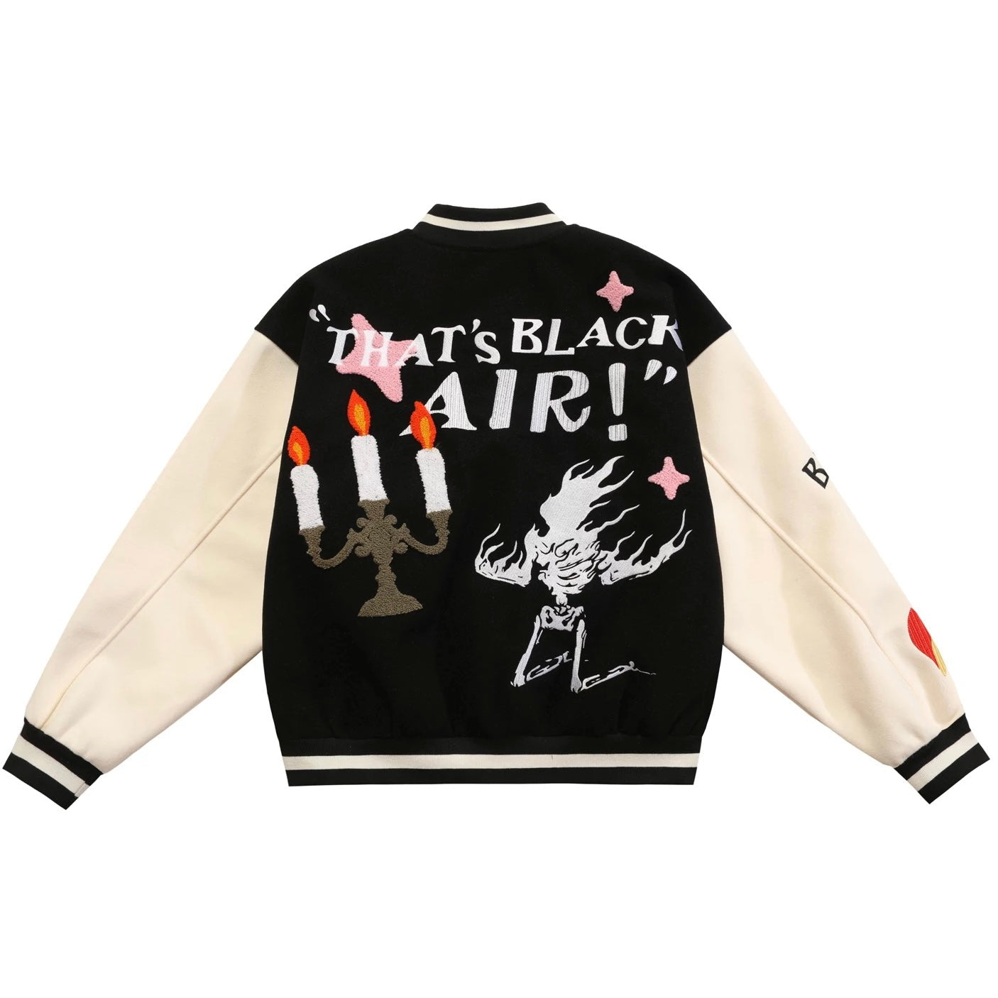 Burning Skull Varsity Jacket