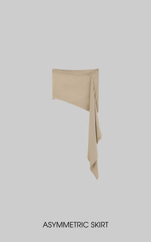 Asymmetrical vest with skirt & pleated skirt set