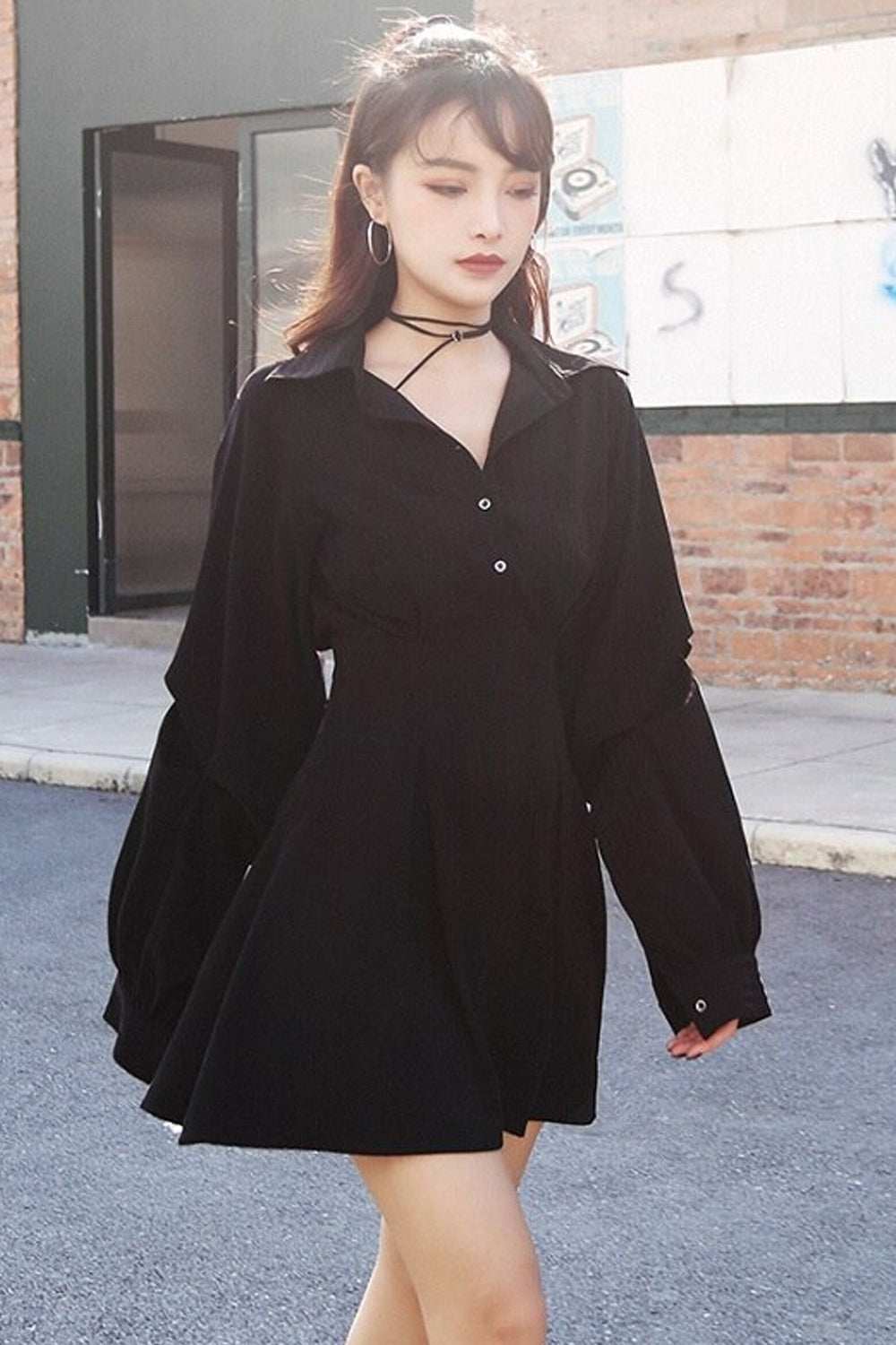 Sexy Long Sleeve Gothic Slim Dress