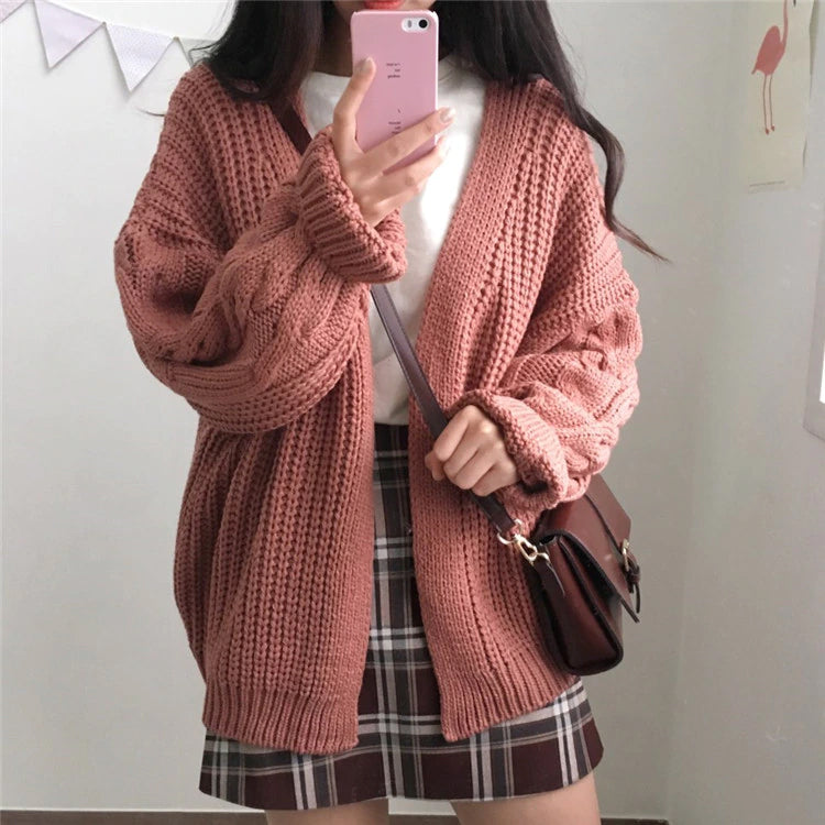 Vintage Warm Knitted Cardigan Sweater
