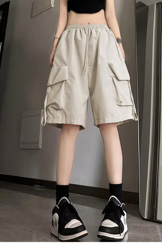 Casual Big Cargo Pockets Basic Shorts Pants