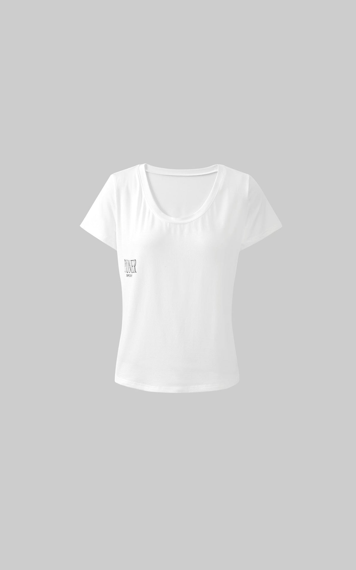 Scoop Neck Graphic Tee Slim Fit