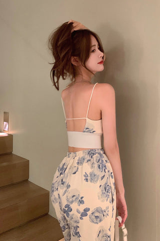2 Piece Floral Pattern Casual Sets