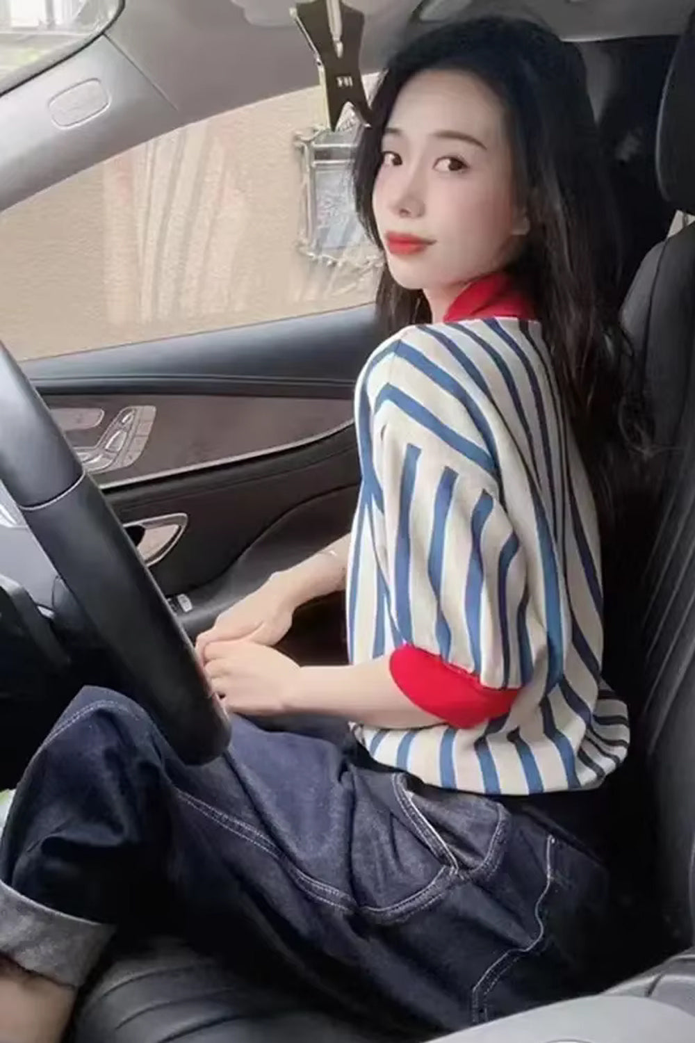 Casual Striped Lapel Collar Button Shirt