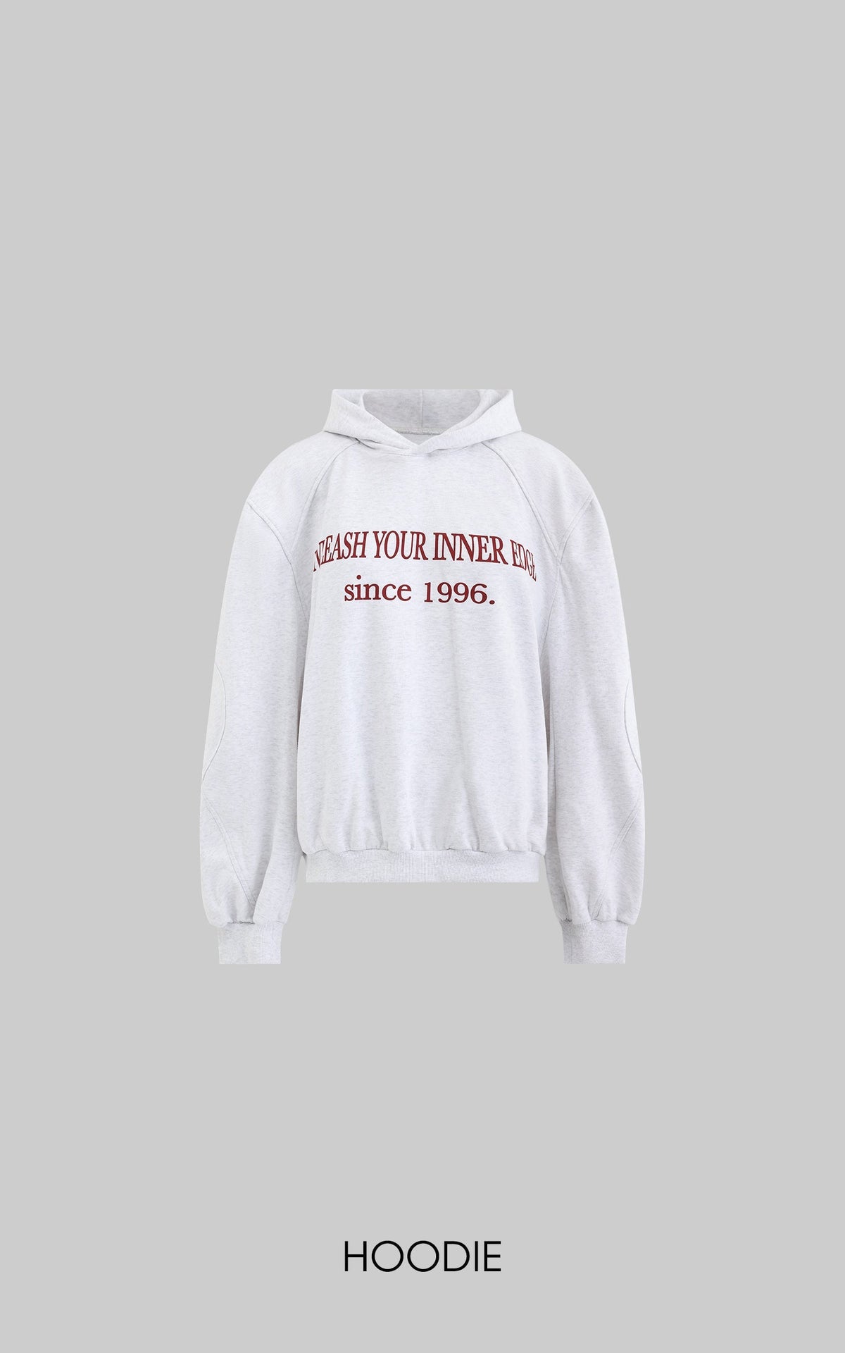 Retro Lettering Print Hoodie + High-Waisted Shorts Set