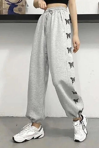 Butterfly Side Printed Jogger Sweatpants