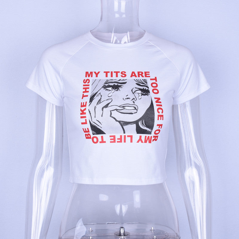 Meine Titten sind zu schön für mein Leben Crop Shirt