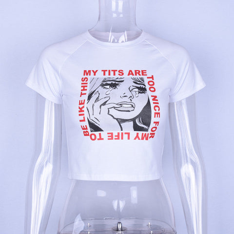Meine Titten sind zu schön für mein Leben Crop Shirt