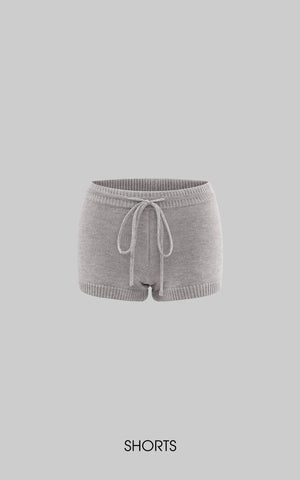 Knit Devil-Horn Top and Shorts Set