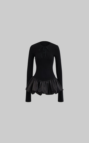 Puff Hem Dress