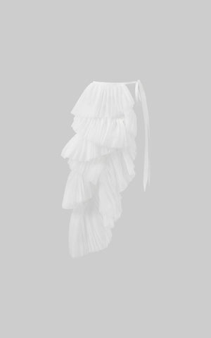 Asymmetrical Layered Tulle Skirt