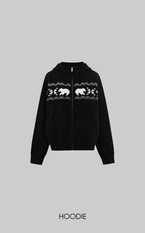 Polar Knit Hoodie & Shorts Set