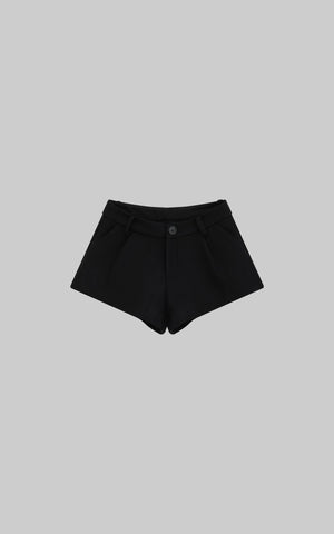 High-Waisted Wool-Blend Shorts