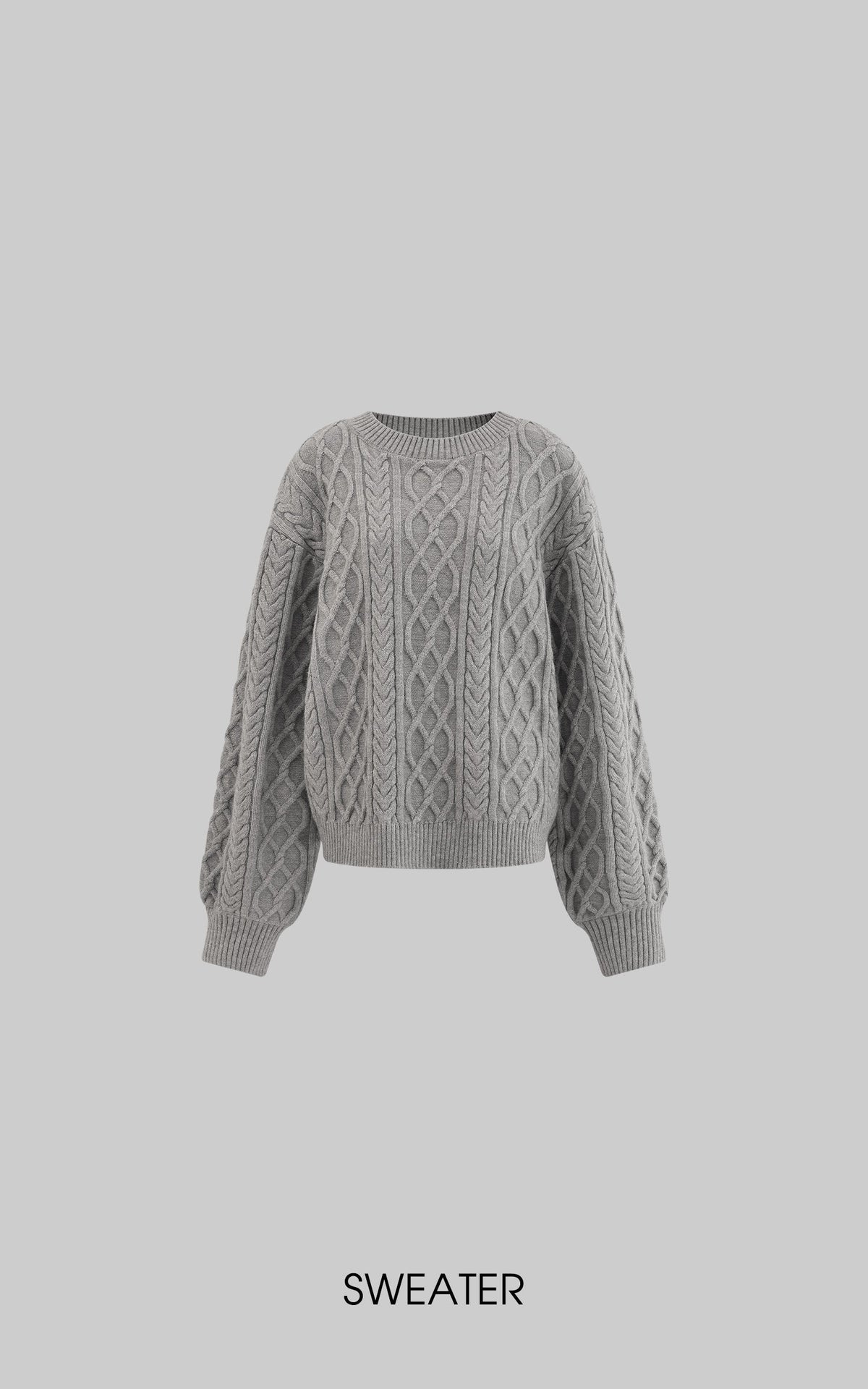 Grey Lazy Chic Sweater Set