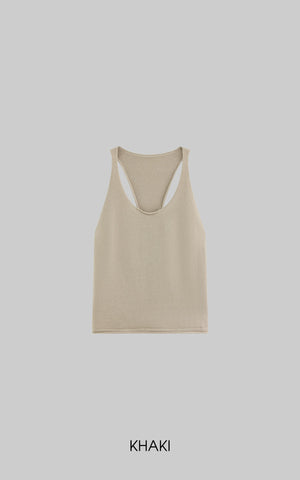 Backless Knit Tank Top